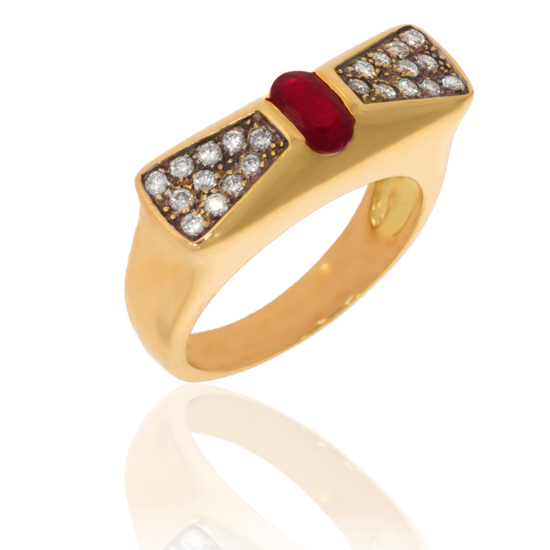 Inel Dama, Aur Galben, 18 k, 7.94 gr, cu Diamante, Cod Produs: 569333 - Tezaurshop.ro