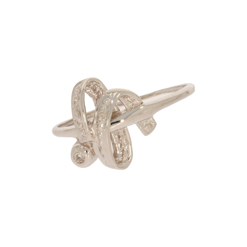 Inel Dama, Aur Alb, 14 k, 1.87 gr, cu Diamante, Cod Produs: 569771 - Tezaurshop.ro