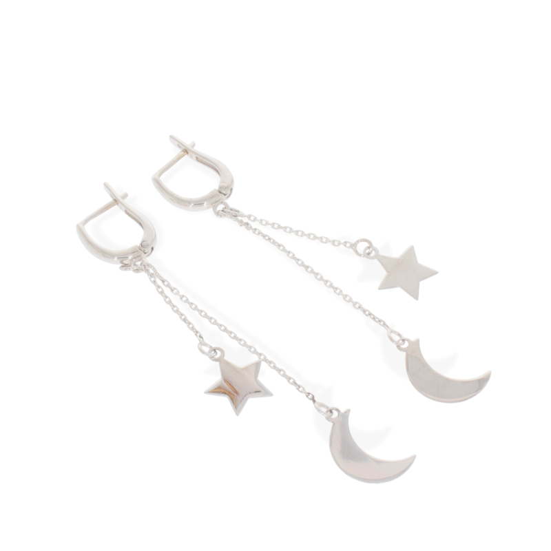 Cercei, Aur Alb, 14 k, 2.44 gr, Cod Produs: 569954 - Tezaurshop.ro