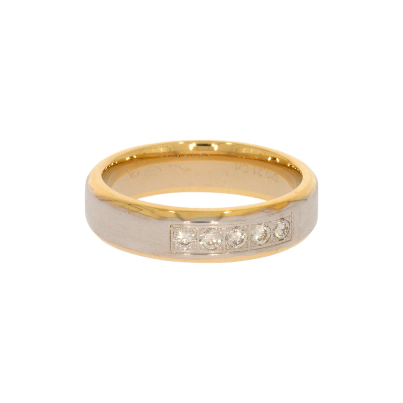 Inel Dama, Aur Mix, 18 k, 6.09 gr, cu Diamante, Cod Produs: 570165 - Tezaurshop.ro