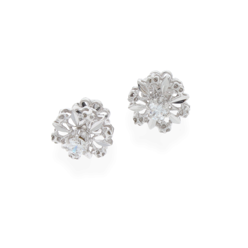 Cercei, Aur Alb, 14 k, 2.9 gr, Cod Produs: 570501 - Tezaurshop.ro