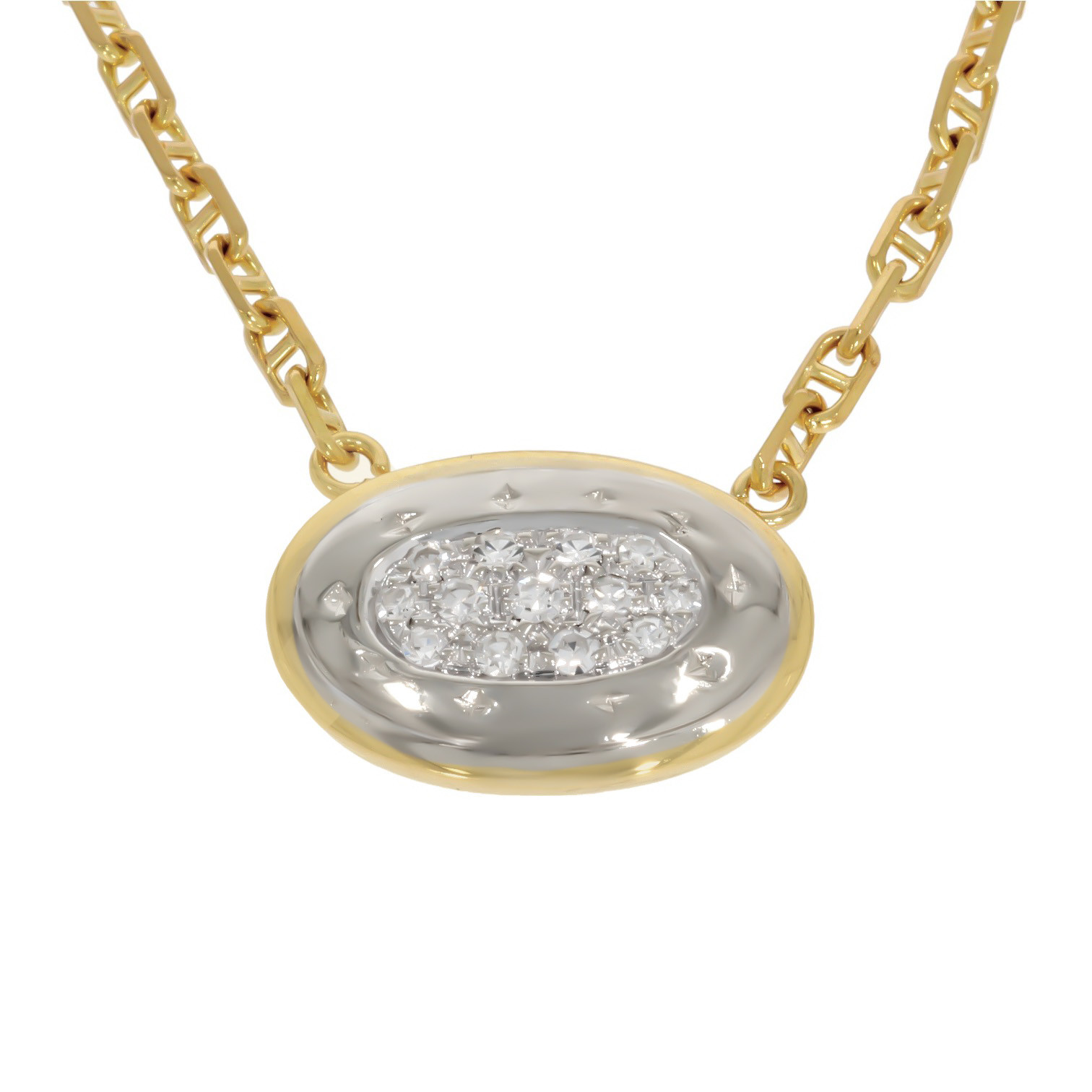 Colier, Aur Mix, 18 k, 12.77 gr, cu Diamante, Cod Produs: 573795