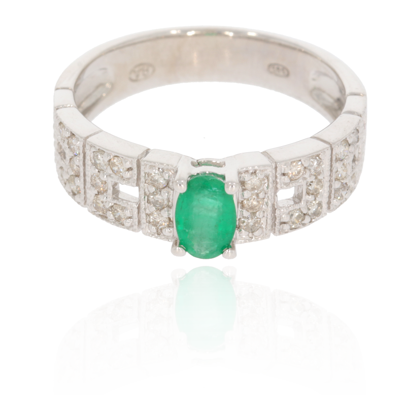 Inel Dama, Aur Alb, 14 k, 3.59 gr, cu Diamante, Cod Produs: 574312 - Tezaurshop.ro