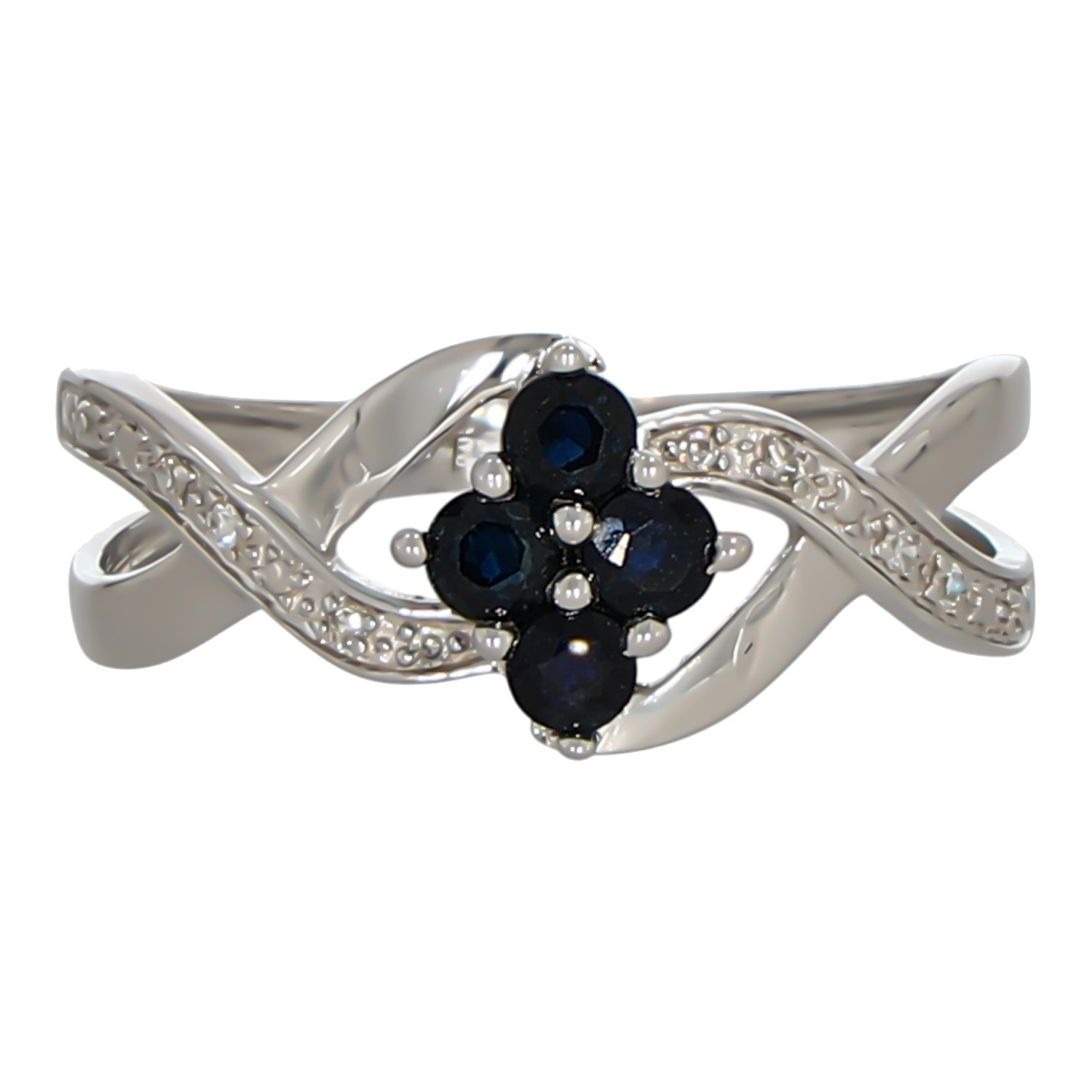 Inel Dama, Aur Alb, 14 k, 1.7 gr, cu Diamante, Cod Produs: 574970