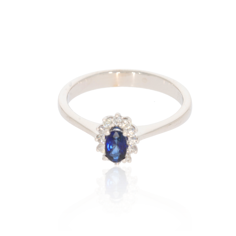 Inel Dama, Aur Alb, 18 k, 2.92 gr, cu Diamante, Cod Produs: 575027 - Tezaurshop.ro
