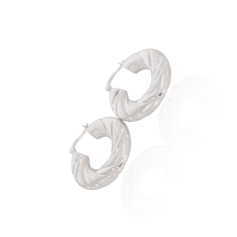 Cercei, Aur Alb, 14 k, 4.33 gr, Cod Produs: 575286 - Tezaurshop.ro