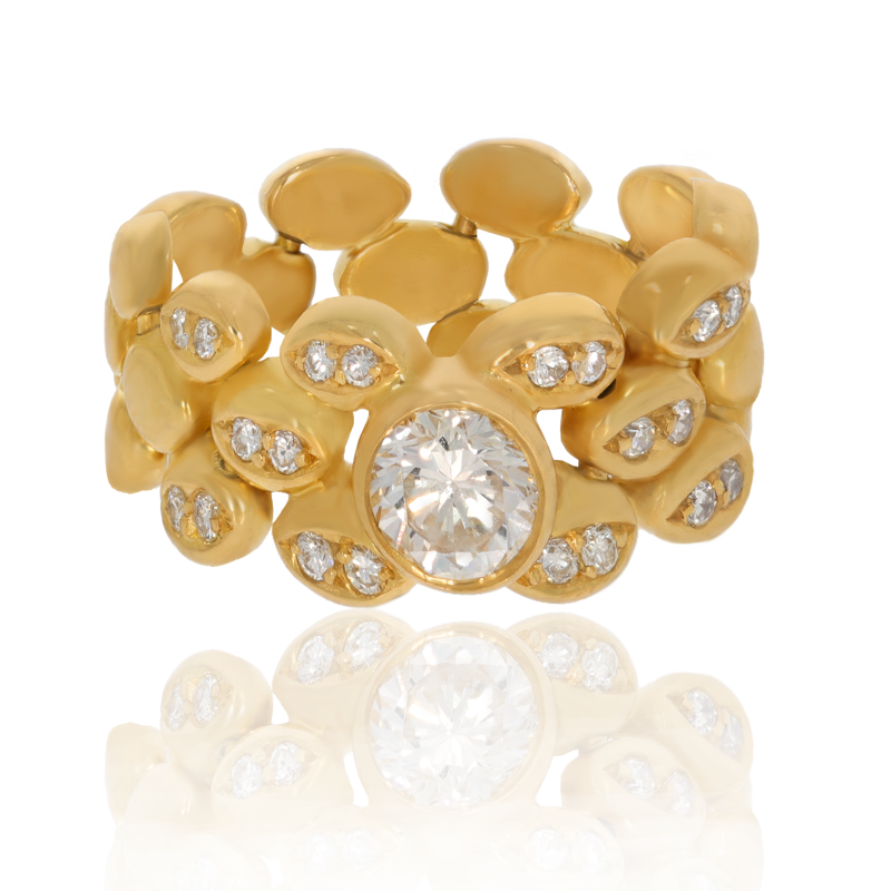 Inel Dama, Aur Galben, 18 k, 15.18 gr, cu Diamante, Cod Produs: 576447 - Tezaurshop.ro