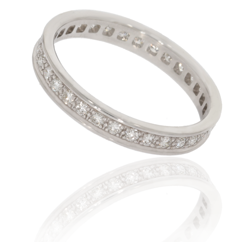 Inel Dama, Aur Alb, 18 k, 2.95 gr, cu Diamante, Cod Produs: 577707 - Tezaurshop.ro