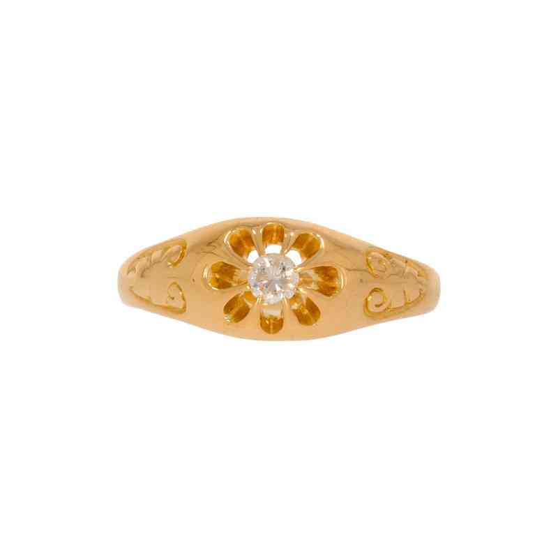 Inel Dama, Aur Galben, 18 k, 3.82 gr, cu Diamante, Cod Produs: 577875