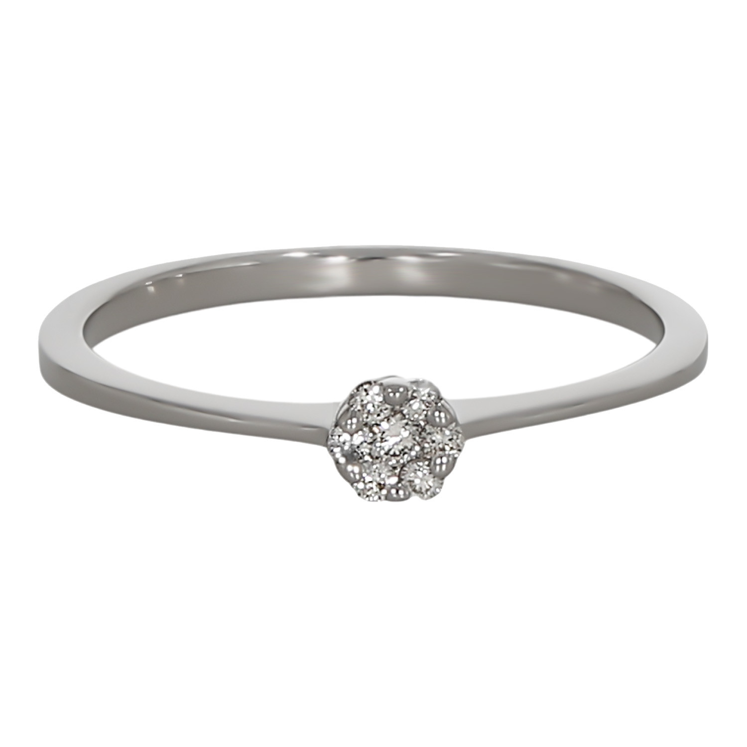 Inel Dama, Aur Alb, 14 k, 1.26 gr, cu Diamante, Cod Produs: 580627