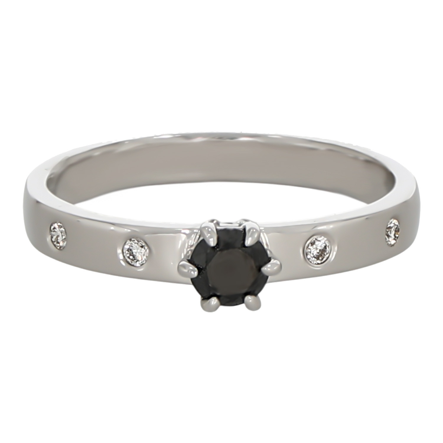 Inel Dama, Aur Alb, 14 k, 2.53 gr, cu Diamante, Cod Produs: 581282