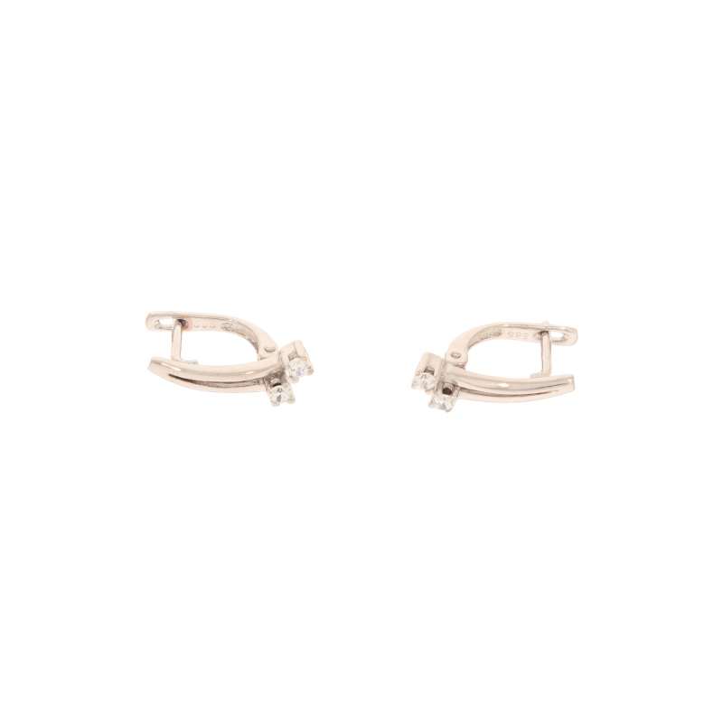 Cercei, Aur Alb, 14 k, 2.94 gr, Cod Produs: 581320 - Tezaurshop.ro