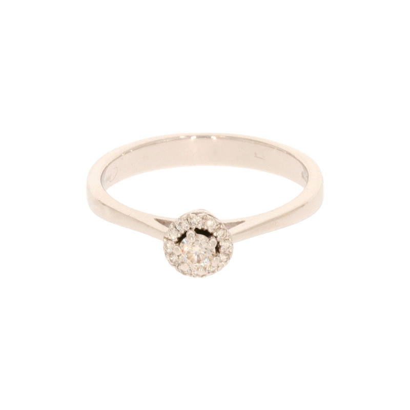 Inel Dama, Aur Alb, 18 k, 3.32 gr, cu Diamante, Cod Produs: 581786 - Tezaurshop.ro