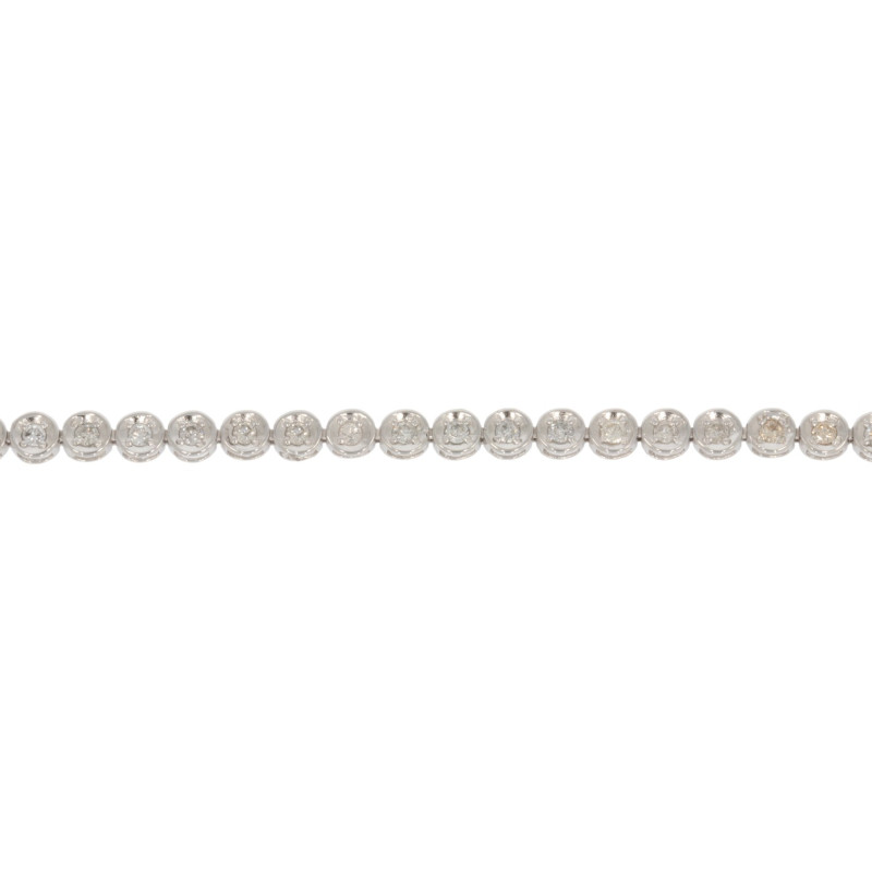 Bratara, Aur Alb, 18 k, 4.65 gr, cu Diamante, Cod Produs: 581844 - 2