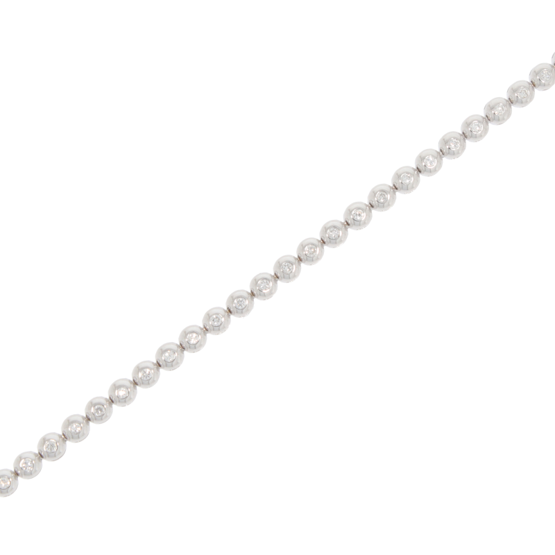 Bratara, Aur Alb, 18 k, 8.61 gr, cu Diamante, Cod Produs: 581845 - 2