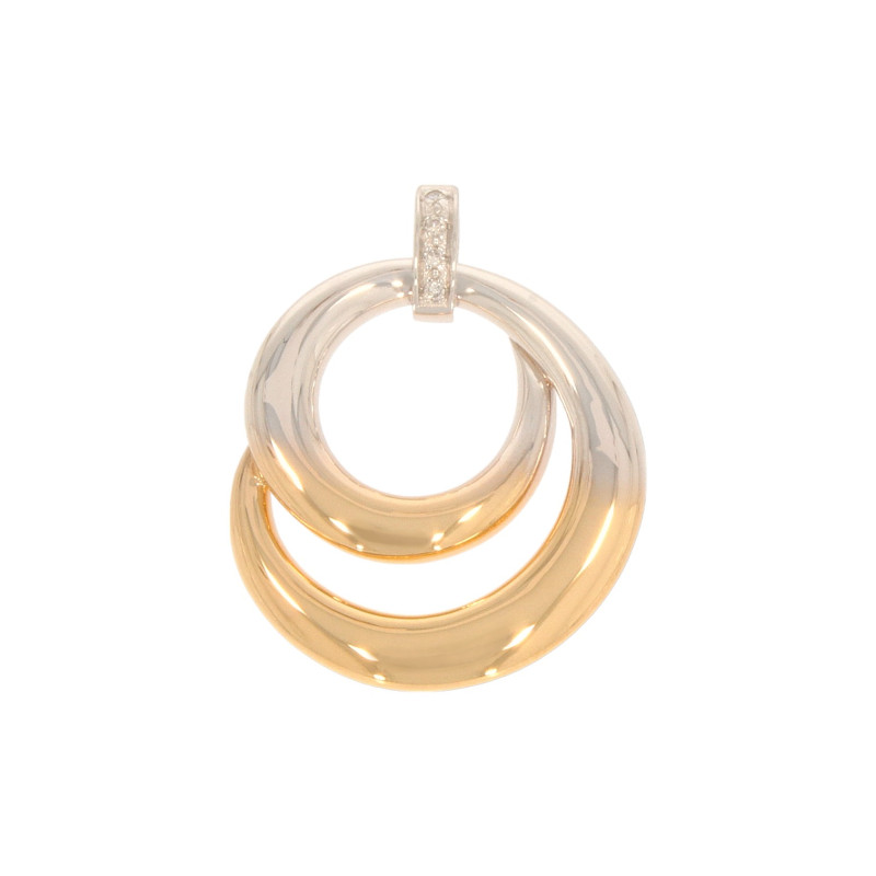 Pandantiv, Aur Mix, 18 k, 2.59 gr, cu Diamante, Cod Produs: 581909 - Tezaurshop.ro