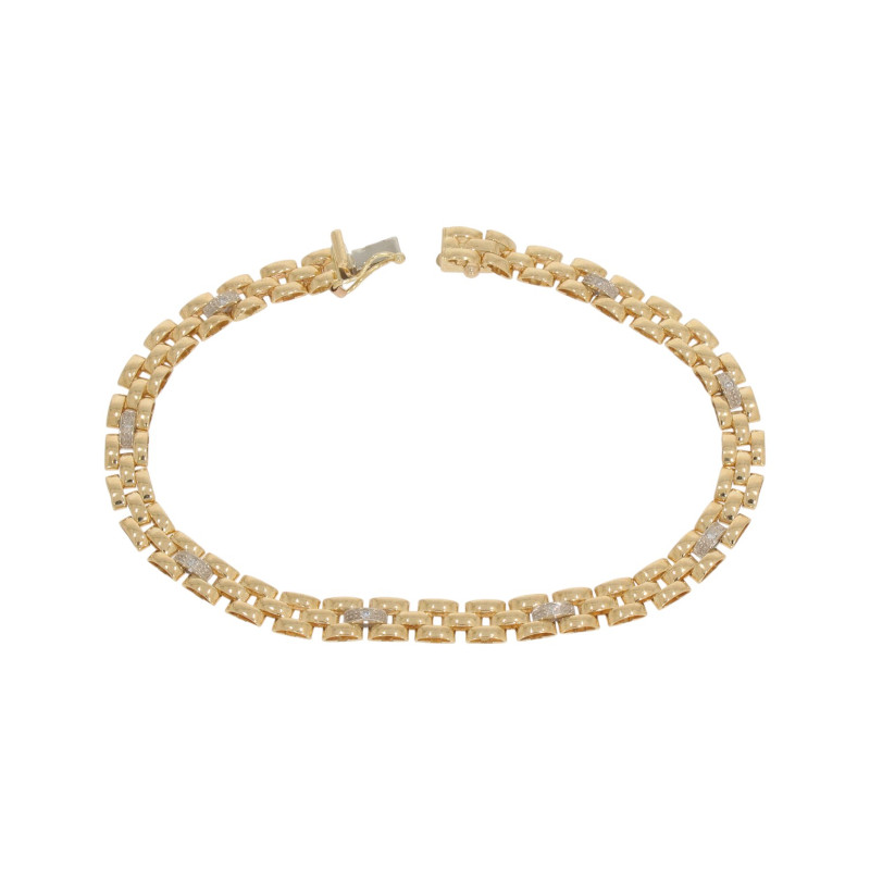Bratara, Aur Mix, 14 k, 8.66 gr, cu Diamante, Cod Produs: 582174 - Tezaurshop.ro