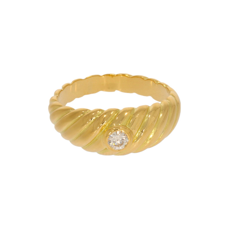 Inel Dama, Aur Galben, 18 k, 4.5 gr, cu Diamante, Cod Produs: 582663 - Tezaurshop.ro
