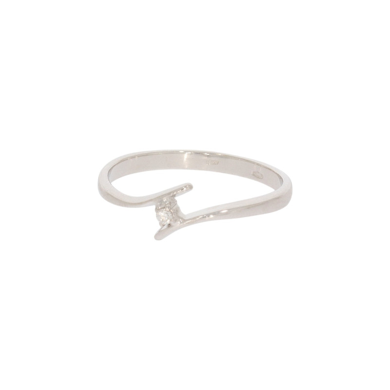 Inel Dama, Aur Alb, 14 k, 2.02 gr, cu Diamante, Cod Produs: 583691 - Tezaurshop.ro