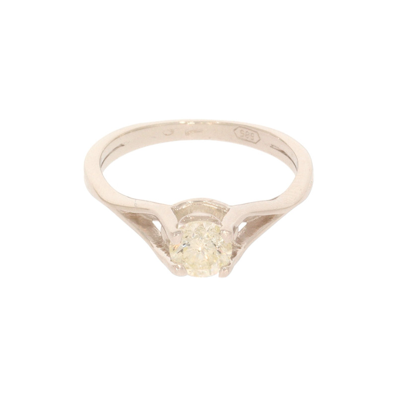Inel Dama, Aur Alb, 14 k, 2.46 gr, cu Diamante, Cod Produs: 586374 - Tezaurshop.ro