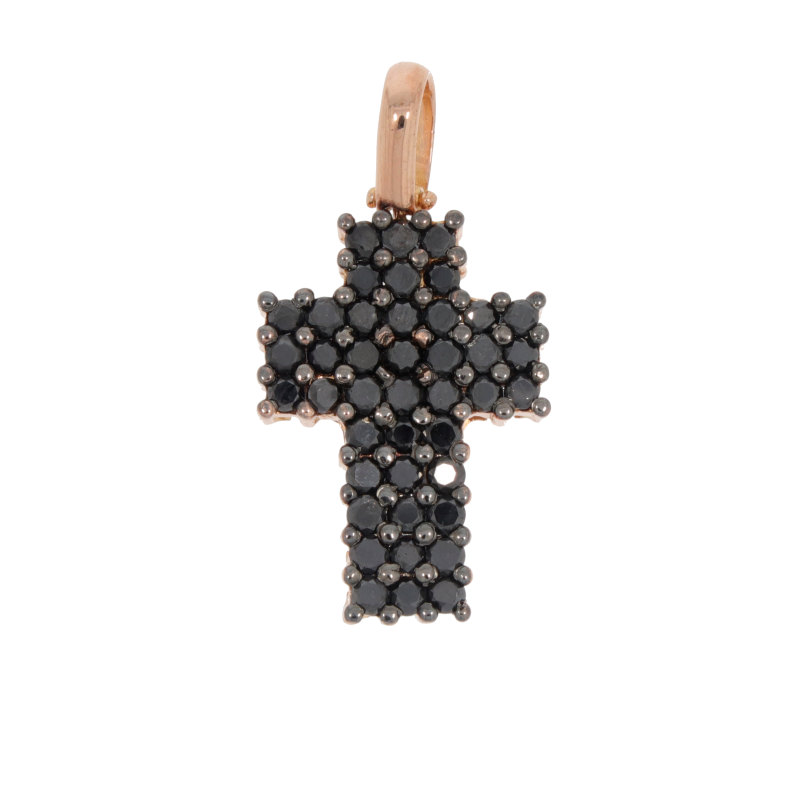Cruce, Aur Roz, 18 k, 13.27 gr, cu Diamante, Cod Produs: 587026 - Tezaurshop.ro