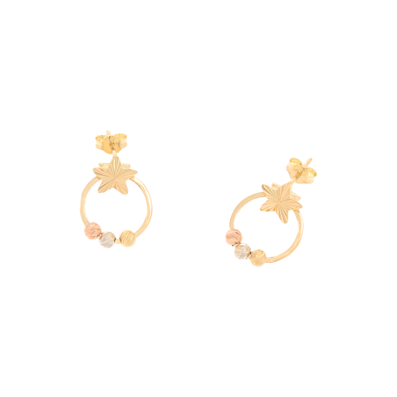 Cercei, Aur Mix, 14 k, 2.53 gr, Cod Produs: 587287 - Tezaurshop.ro