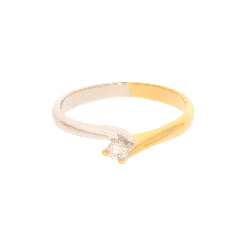 Inel Dama, Aur Mix, 18 k, 1.98 gr, cu Diamante, Cod Produs: 588344 - Tezaurshop.ro