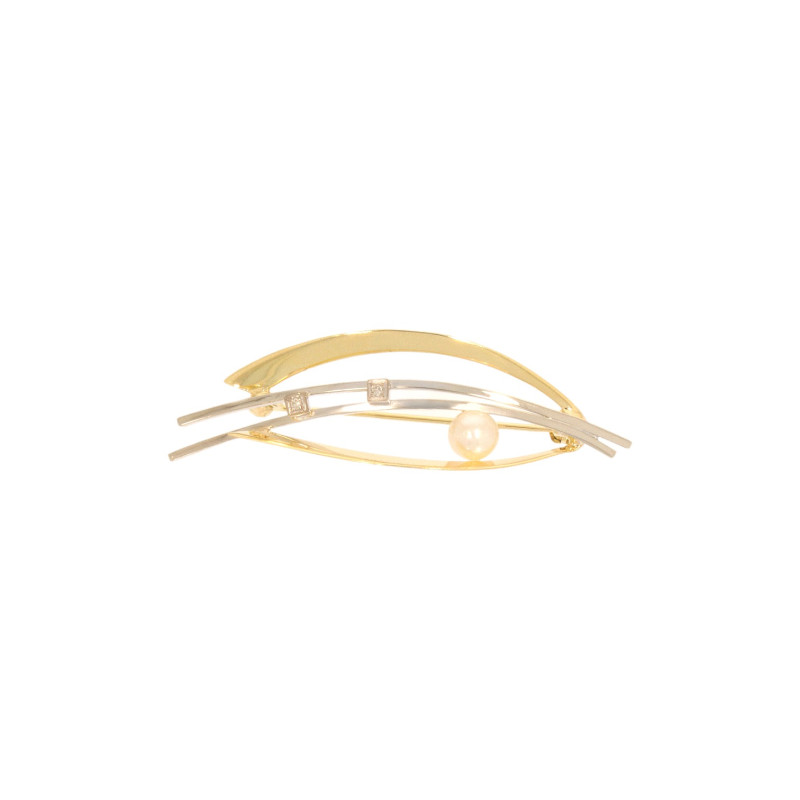 Brosa, Aur Mix, 14 k, 4.47 gr, cu Diamante, Cod Produs: 588403 - Tezaurshop.ro