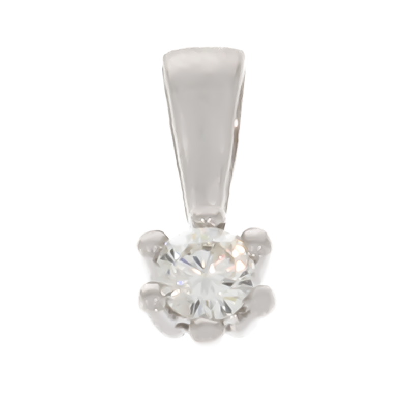 Pandantiv, Aur Alb, 14 k, 0.42 gr, cu Diamante, Cod Produs: 588445 - Tezaurshop.ro