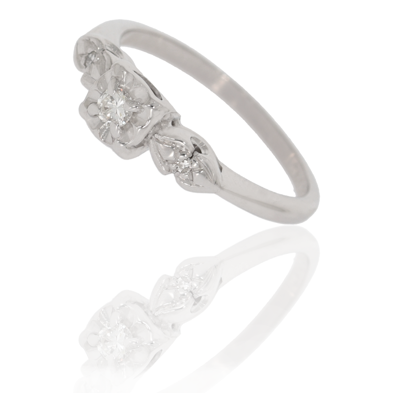 Inel Dama, Aur Alb, 14 k, 2.67 gr, cu Diamante, Cod Produs: 589889 - Tezaurshop.ro