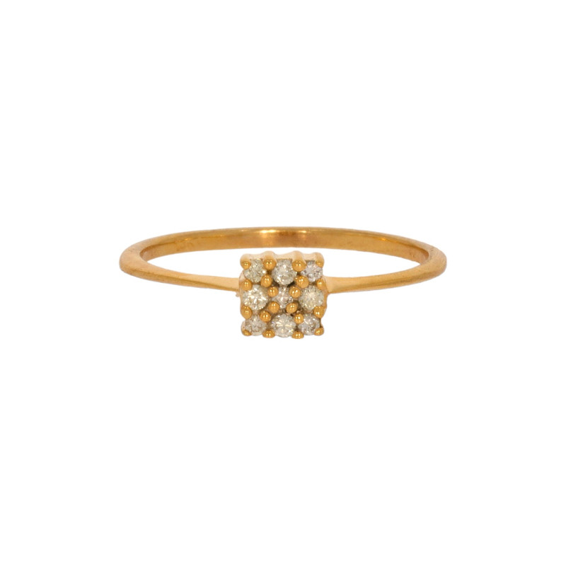 Inel Dama, Aur Galben, 18 k, 1.47 gr, cu Diamante, Cod Produs: 590185 - Tezaurshop.ro