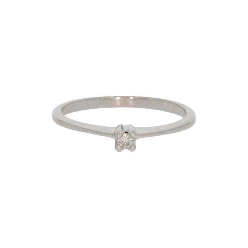 Inel Dama, Aur Alb, 18 k, 1.54 gr, cu Diamante, Cod Produs: 590530