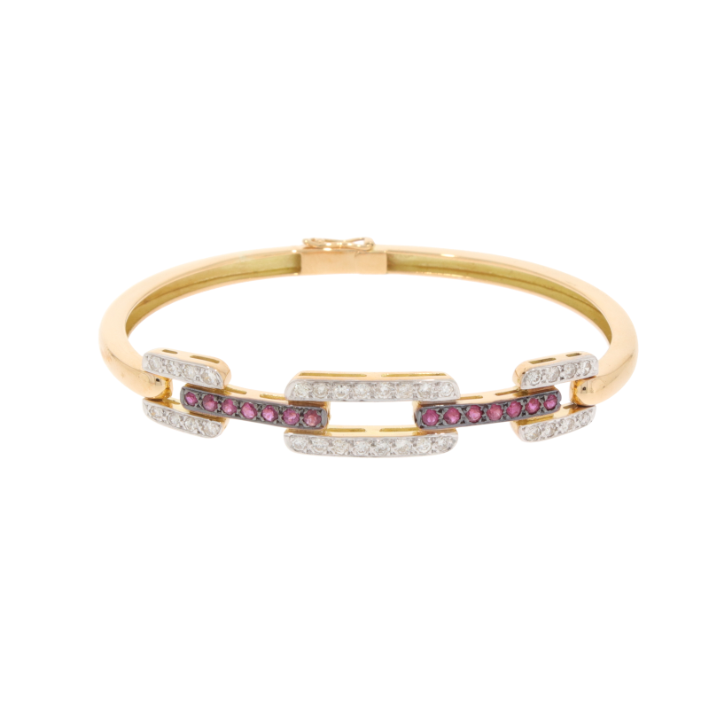 Bratara, Aur Alb, 18 k, 14.89 gr, cu Diamante, Cod Produs: 590931 - Tezaurshop.ro