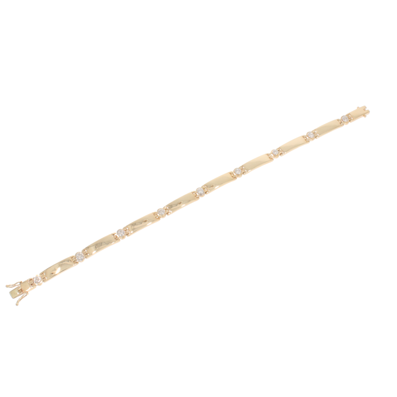 Bratara, Aur Galben, 14 k, 10.55 gr, cu Diamante, Cod Produs: 593137 - Tezaurshop.ro