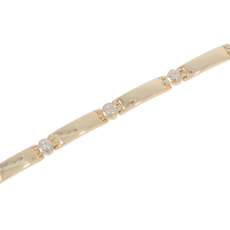 Bratara, Aur Galben, 14 k, 10.55 gr, cu Diamante, Cod Produs: 593137 - 2