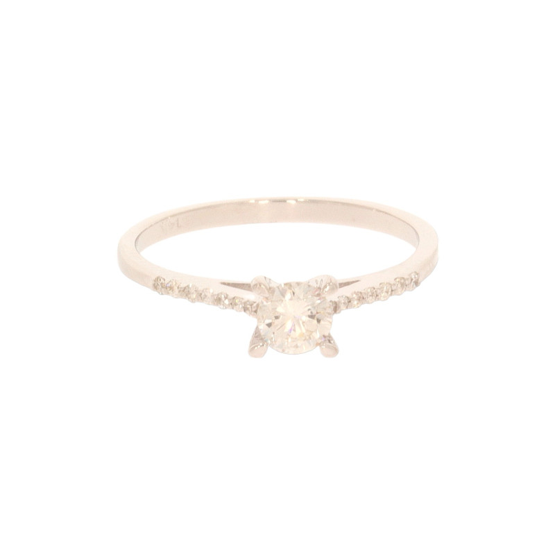 Inel Dama, Aur Alb, 14 k, 1.62 gr, cu Diamante, Cod Produs: 596680 - Tezaurshop.ro