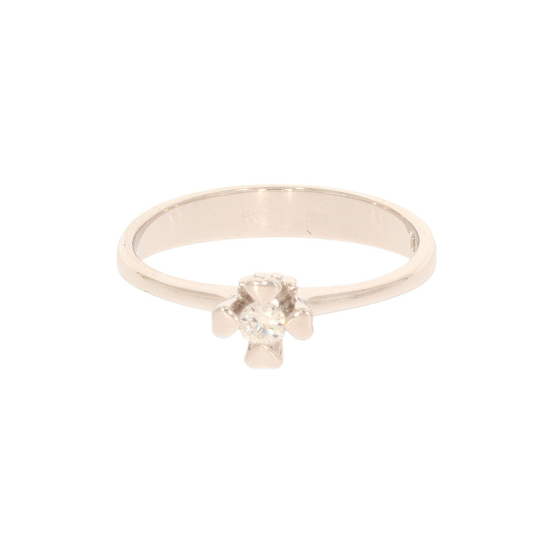 Inel Dama, Aur Alb, 14 k, 2.27 gr, cu Diamante, Cod Produs: 596739 - Tezaurshop.ro