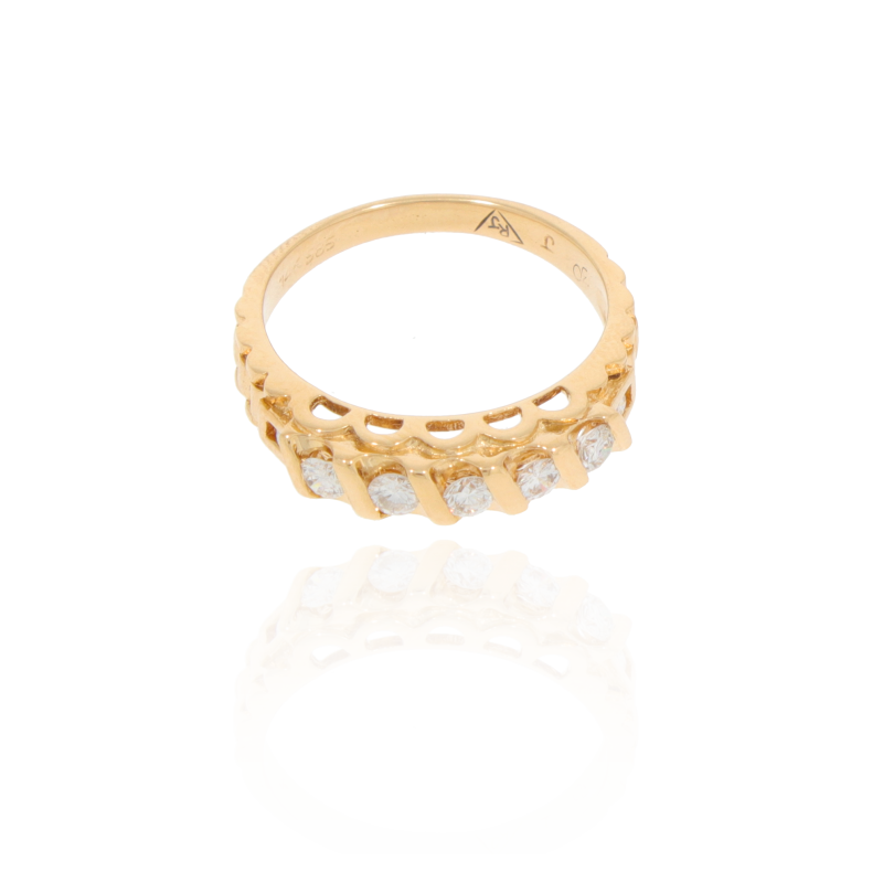 Inel Dama, Aur Galben, 14 k, 2.71 gr, cu Diamante, Cod Produs: 597043 - Tezaurshop.ro