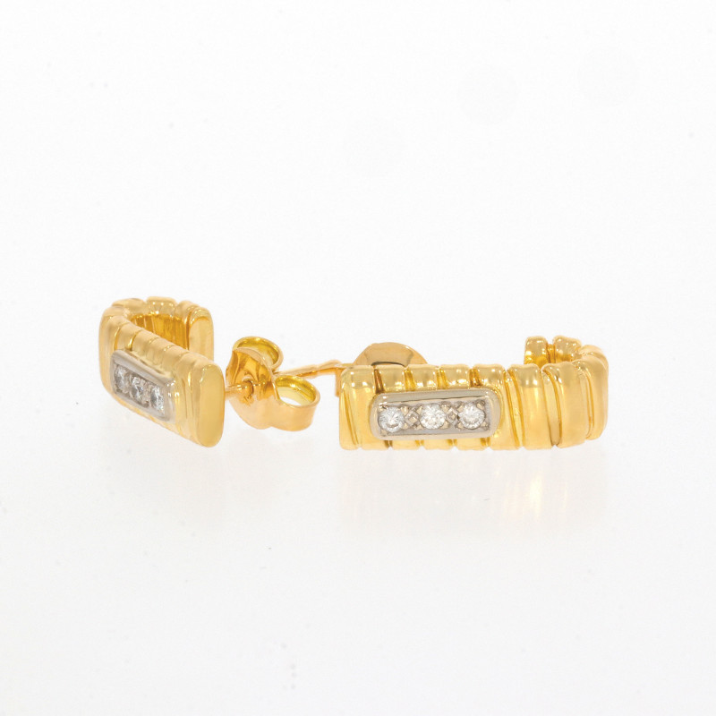 Cercei, Aur Galben, 18 k, 4.37 gr, cu Diamante, Cod Produs: 597078 - 2