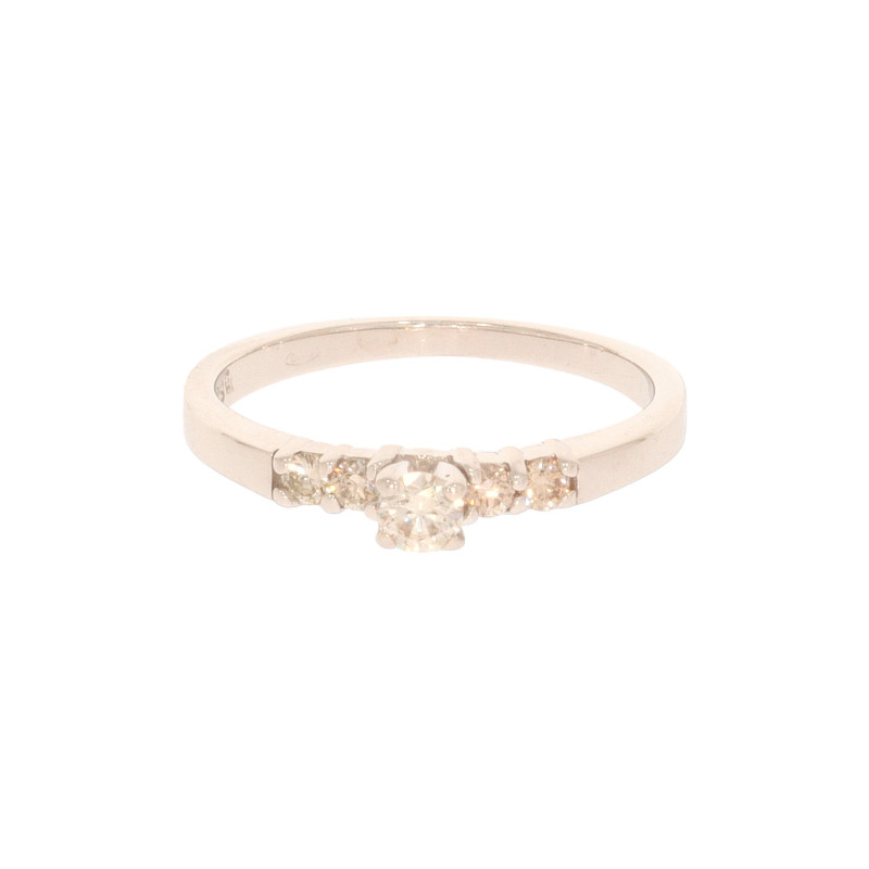 Inel Dama, Aur Alb, 14 k, 1.77 gr, cu Diamante, Cod Produs: 597719 - Tezaurshop.ro