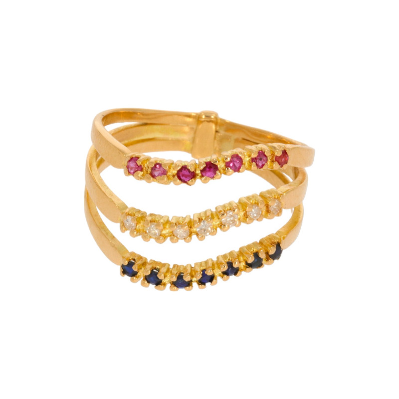 Inel Dama, Aur Galben, 18 k, 3.02 gr, cu Diamante, Cod Produs: 600209 - Tezaurshop.ro