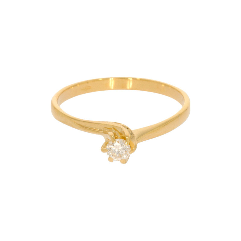 Inel Dama, Aur Galben, 18 k, 2.08 gr, cu Diamante, Cod Produs: 600628 - Tezaurshop.ro