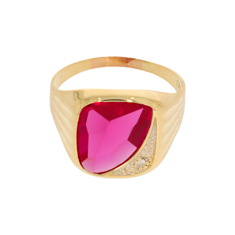 Inel Barbatesc, Aur Galben, 14 k, 3.44 gr, cu Diamante, Cod Produs: 601268 - Tezaurshop.ro
