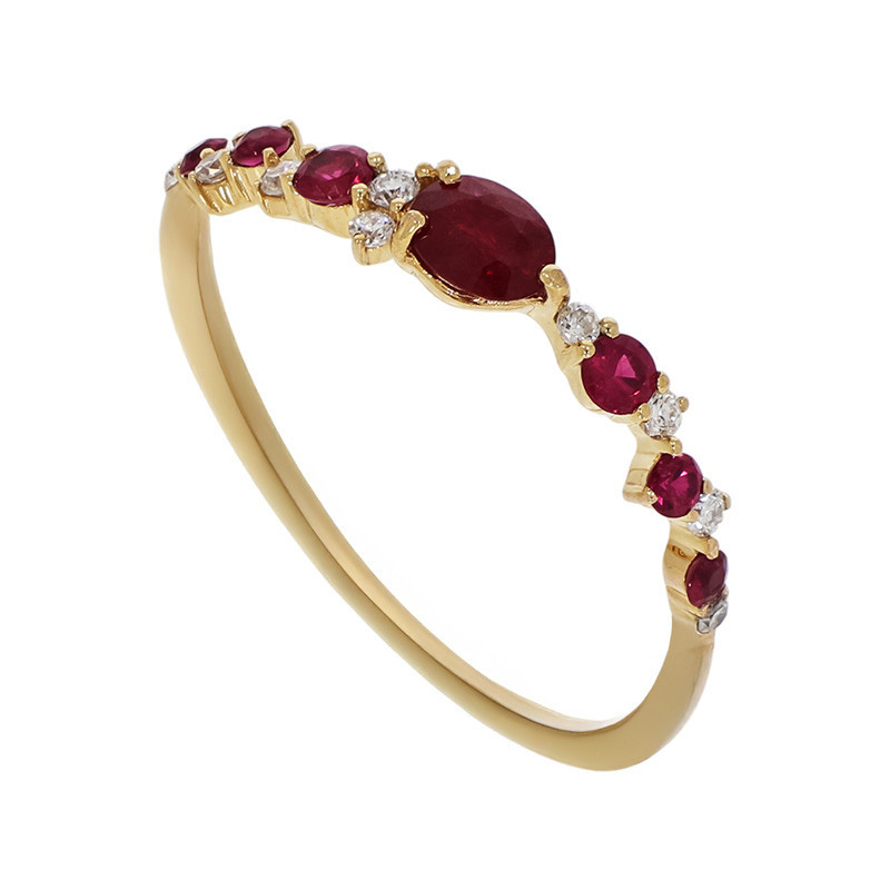 Inel, Aur Galben, 18 k, 1.11 gr, cu Diamante, Cod Produs: 601344 - Tezaurshop.ro