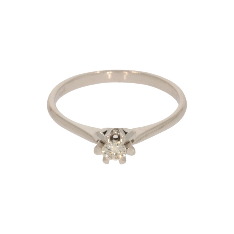 Inel Dama, Aur Alb, 18 k, 2.11 gr, cu Diamante, Cod Produs: 601870 - Tezaurshop.ro