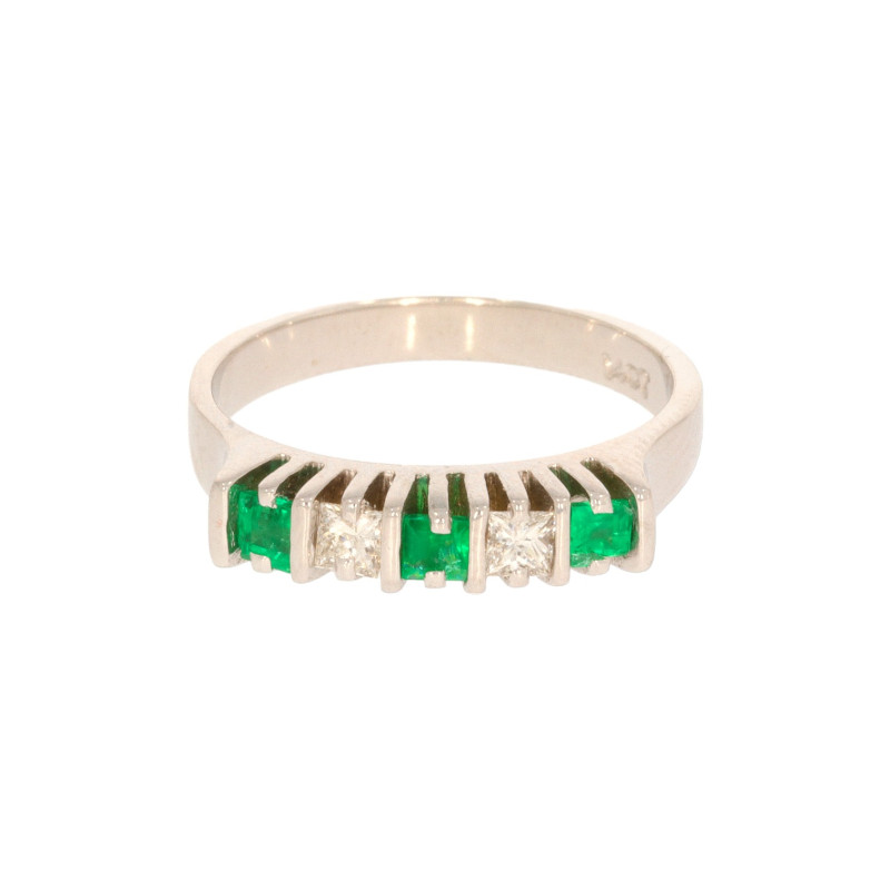 Inel Dama, Aur Alb, 14 k, 3.41 gr, cu Diamante, Cod Produs: 602125 - Tezaurshop.ro