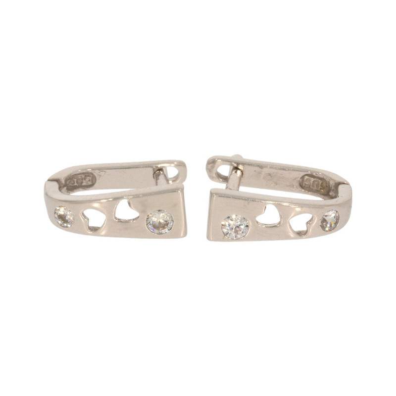 Cercei, Aur Alb, 14 k, 2.19 gr, Cod Produs: 602510 - Tezaurshop.ro