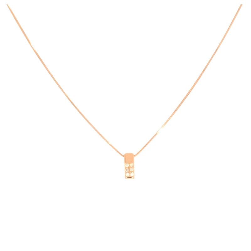 Colier, Aur Roz, 18 k, 2.71 gr, cu Diamante, Cod Produs: 602873 - Tezaurshop.ro