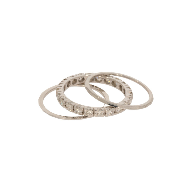 Inel Dama, Aur Alb, 14 k, 4 gr, cu Diamante, Cod Produs: 603323 - Tezaurshop.ro