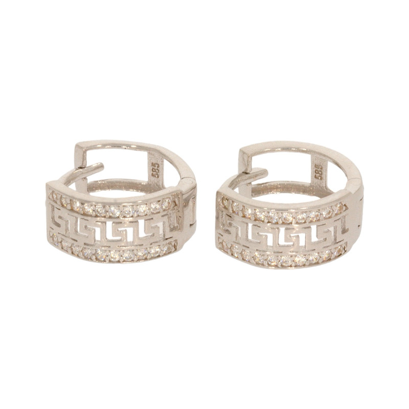 Cercei, Aur Alb, 14 k, 3.08 gr, Cod Produs: 604535 - Tezaurshop.ro